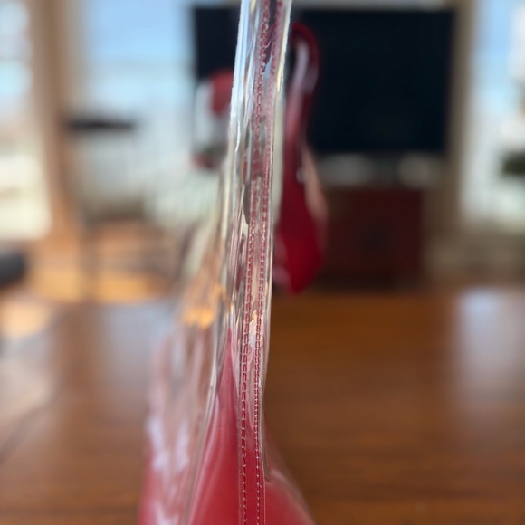 Moschino Transparent Tote with Red and Green Bow - EUC - Picture 7 of 8